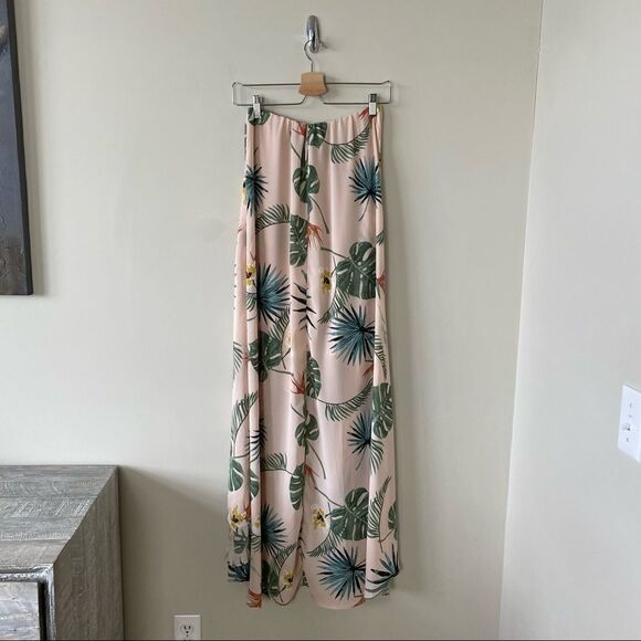 VICI-TROPICAL Leaf Print High Low Summer Skirt (Size:Small) - Picture 3 of 9